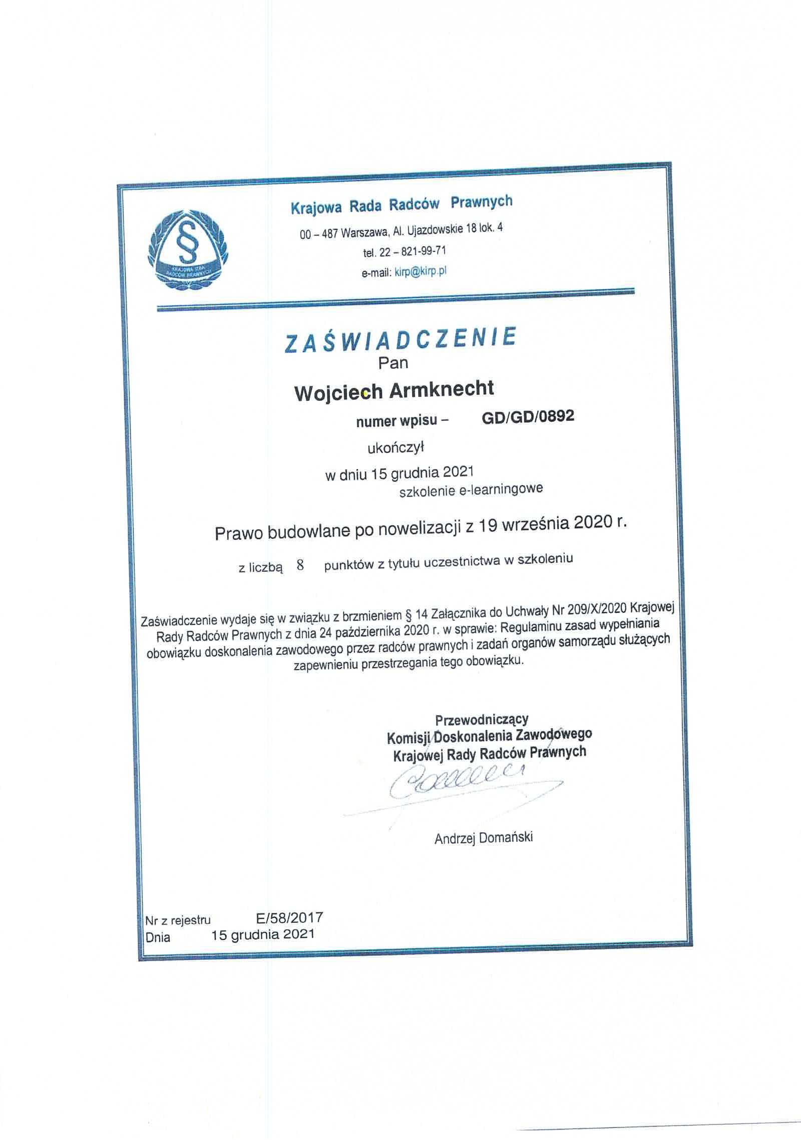 Kancelaria Prawna w Gdyni ADVISER Armknecht & Partners attorneys-at-law |  Prawo budowlane / construction law 