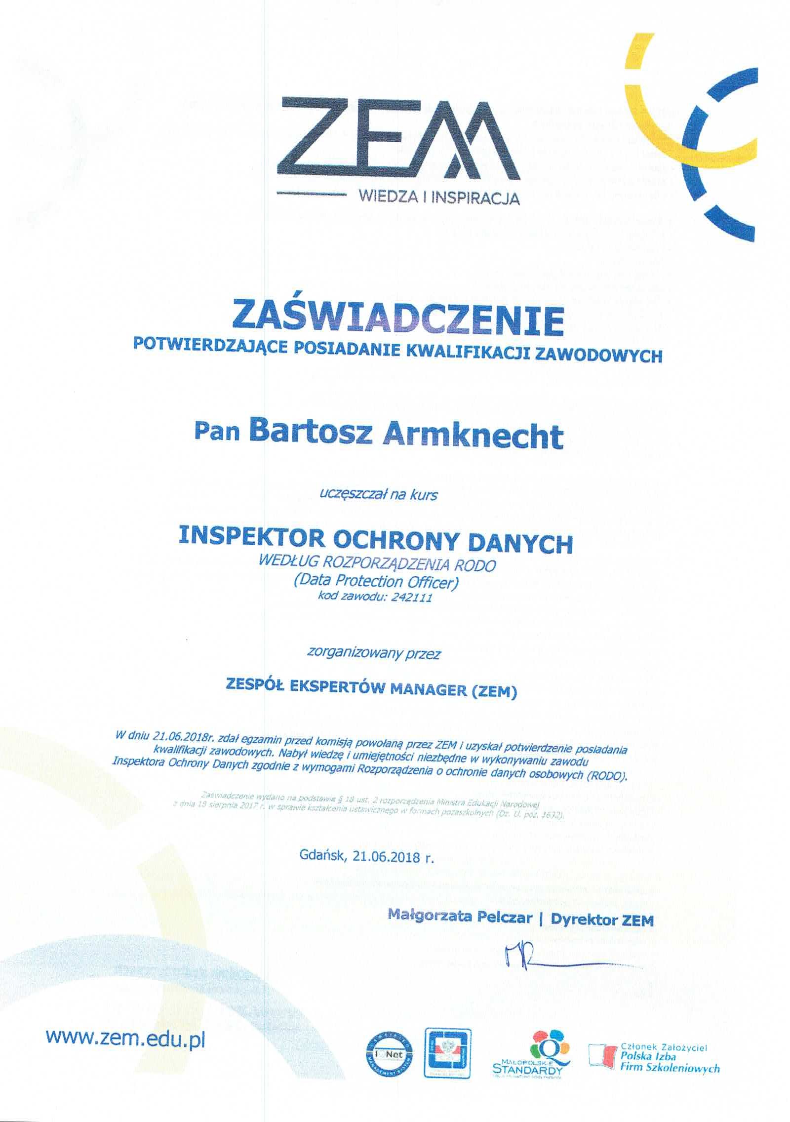 Kancelaria Prawna  w Gdyni ADVISER Armknecht & Partners attorneys-at-law | Ochrona danych osobowych - Inspektor Ochrony Danych (IOD) / Data protection - Data Protection Officer (DPO)